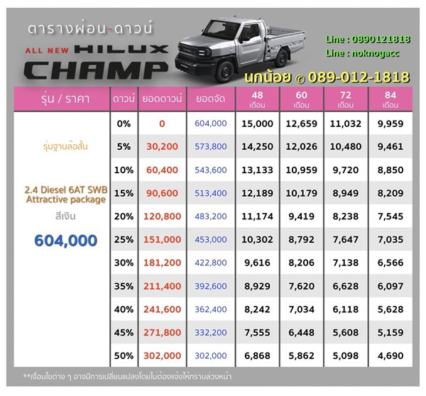 TOYOTA HILUX CHAMP 2.4 Diesel